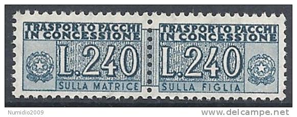 1955-81 ITALIA PACCHI IN CONCESSIONE 240 LIRE MNH ** - RR10386 - Colis-concession