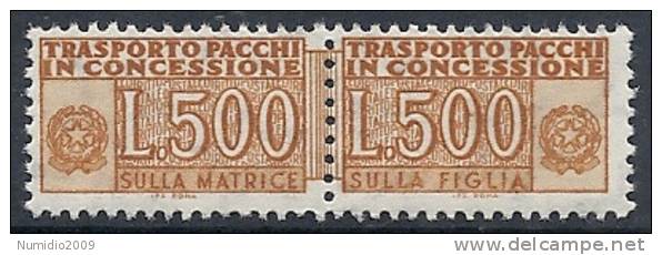 1955-81 ITALIA PACCHI IN CONCESSIONE 500 LIRE MNH ** - RR10389 - Colis-concession