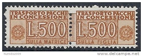 1955-81 ITALIA PACCHI IN CONCESSIONE 500 LIRE MNH ** - RR10389-3 - Colis-concession