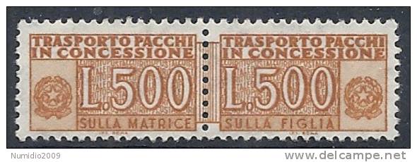 1955-81 ITALIA PACCHI IN CONCESSIONE 500 LIRE MNH ** - RR10389-6 - Colis-concession