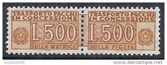 1955-81 ITALIA PACCHI IN CONCESSIONE 500 LIRE MNH ** - RR10390-3 - Colis-concession