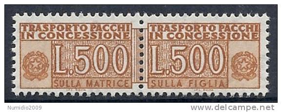 1955-81 ITALIA PACCHI IN CONCESSIONE 500 LIRE MNH ** - RR10390-4 - Pacchi In Concessione