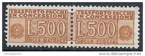 1955-81 ITALIA PACCHI IN CONCESSIONE 500 LIRE MNH ** - RR10390-5 - Pacchi In Concessione