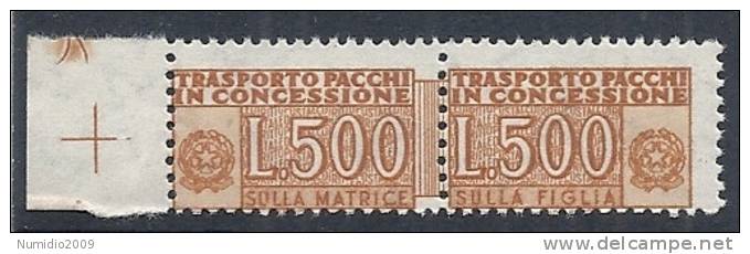 1955-81 ITALIA PACCHI IN CONCESSIONE 500 LIRE MNH ** - RR10391 - Pacchi In Concessione