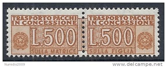 1955-81 ITALIA PACCHI IN CONCESSIONE 500 LIRE MNH ** - RR10392-5 - Concessiepaketten