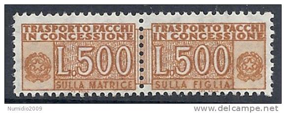 1955-81 ITALIA PACCHI IN CONCESSIONE 500 LIRE MNH ** - RR10392-6 - Colis-concession