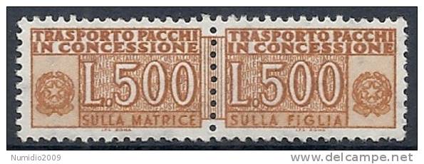 1955-81 ITALIA PACCHI IN CONCESSIONE 500 LIRE MNH ** - RR10393-2 - Concessiepaketten