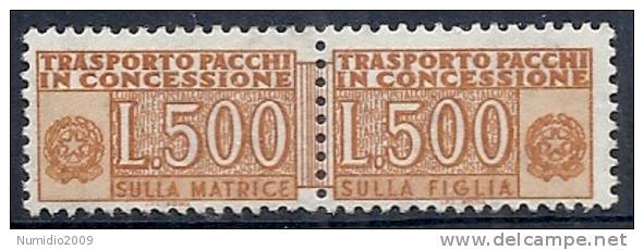 1955-81 ITALIA PACCHI IN CONCESSIONE 500 LIRE MNH ** - RR10393-4 - Colis-concession