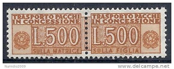 1955-81 ITALIA PACCHI IN CONCESSIONE 500 LIRE MNH ** - RR10393-6 - Colis-concession