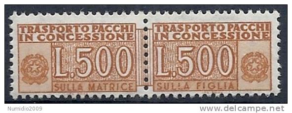 1955-81 ITALIA PACCHI IN CONCESSIONE 500 LIRE MNH ** - RR10395-2 - Colis-concession