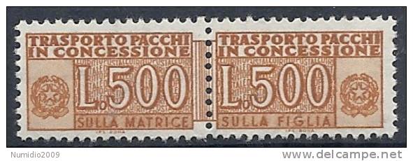 1955-81 ITALIA PACCHI IN CONCESSIONE 500 LIRE MNH ** - RR10395-4 - Colis-concession