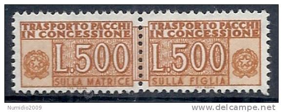 1955-81 ITALIA PACCHI IN CONCESSIONE 500 LIRE MNH ** - RR10395-5 - Colis-concession