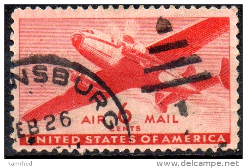 USA 1941 Air - Mail Plane - 6c Red FU - 2a. 1941-1960 Used