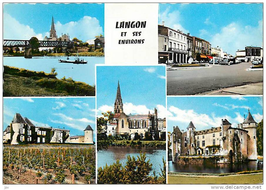 33 LANGON . CARTE MULTIVUES . - Langon