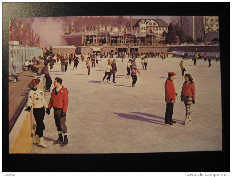 USA Concord Hotel Kiamesha Lake NY New York Sports Resort Skate Skating Ice Figure Roller Patinage Patiner Post Card - Figure Skating