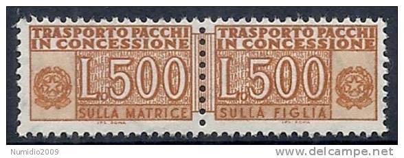 1955-81 ITALIA PACCHI IN CONCESSIONE 500 LIRE MNH ** - RR10396-2 - Colis-concession