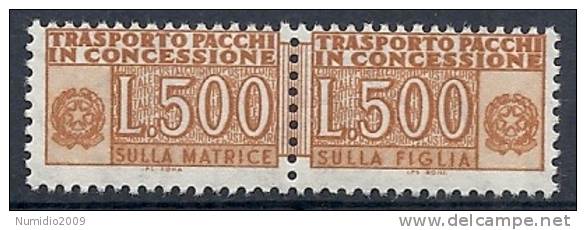 1955-81 ITALIA PACCHI IN CONCESSIONE 500 LIRE MNH ** - RR10396-3 - Colis-concession