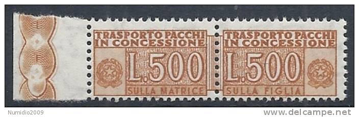 1955-81 ITALIA PACCHI IN CONCESSIONE 500 LIRE MNH ** - RR10396-4 - Concessiepaketten