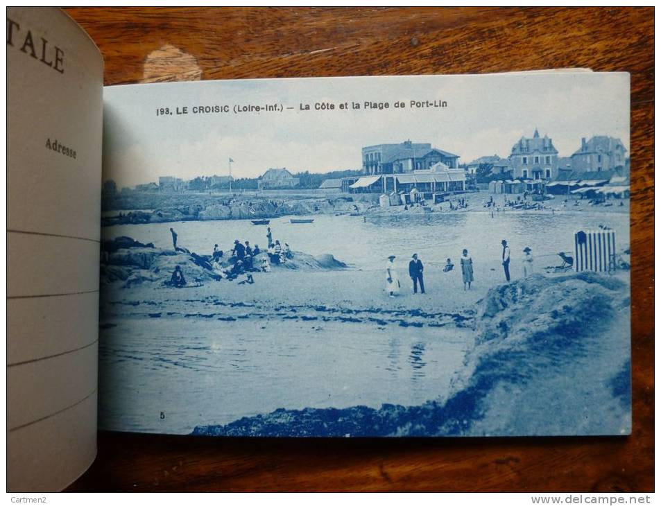 CARNET DE 20 CPA : LE CROISIC MOULIN DE PEN-AVEL PLAGE DE PORT-LIN GROTTES SABLE-MENU MARAIS SALANTS BATEAUX DE PECHE 44 - Le Croisic