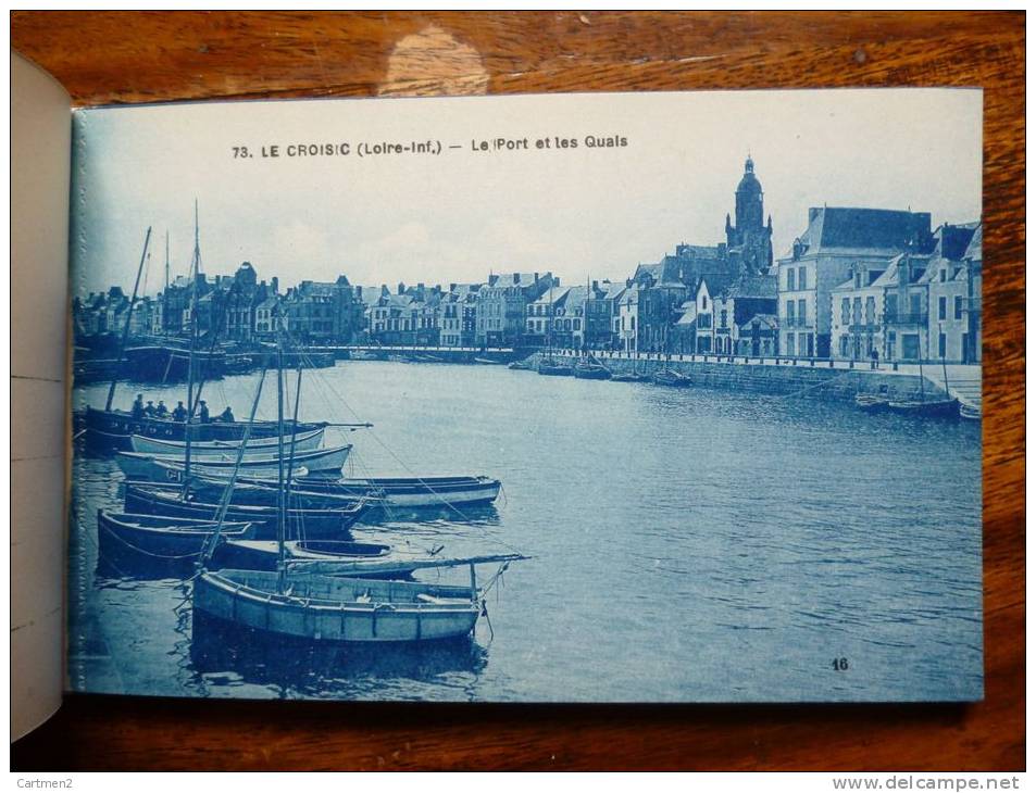 CARNET DE 20 CPA : LE CROISIC MOULIN DE PEN-AVEL PLAGE DE PORT-LIN GROTTES SABLE-MENU MARAIS SALANTS BATEAUX DE PECHE 44 - Le Croisic