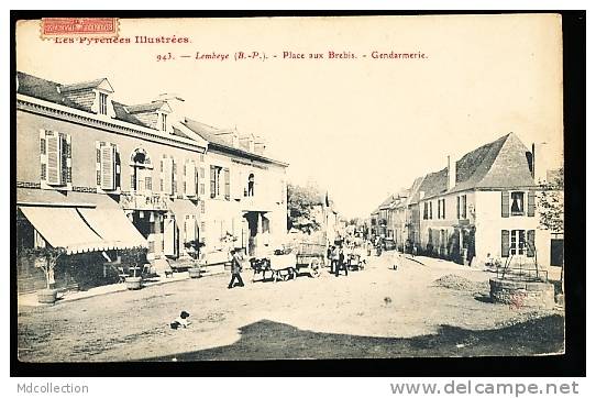 64 LEMBEYE / Place Aux Brebis, Gendarmerie / - Lembeye