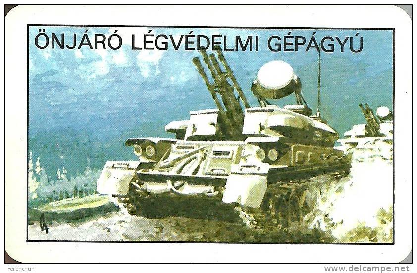 MILITARY * ARMY SOLDIER * TANK * ANTI-AIRCRAFT VECHICLE * PAINTING DRAWING * CALENDAR * MN Onjaro Gepagyu 1978 * Hungary - Petit Format : 1971-80