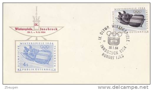 AUSTRIA 1964 SPECIAL COVER WITH POSTMARK - Winter 1964: Innsbruck