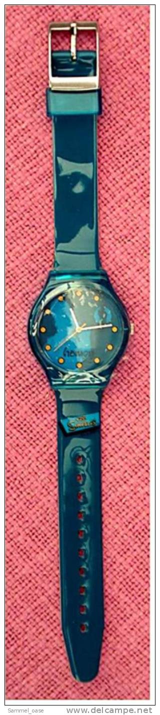 Blaue Armbanduhr Simpsons - Homer-Motiv , Länge Ca. 23 Cm - Werbeuhren