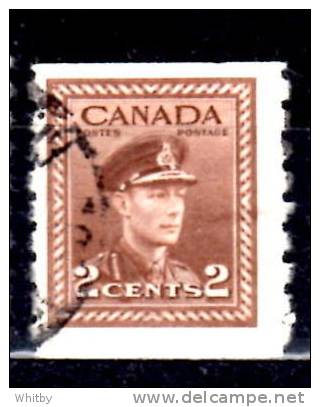 Canada 1942 2 Cent  King George VI War Coil Issue  #264 - Used Stamps