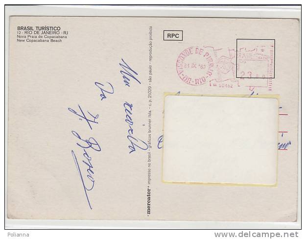 PO3728# BRASILE - RIO DEL JANEIRO - COPACABANA - AUTO  VG 1980 - Copacabana