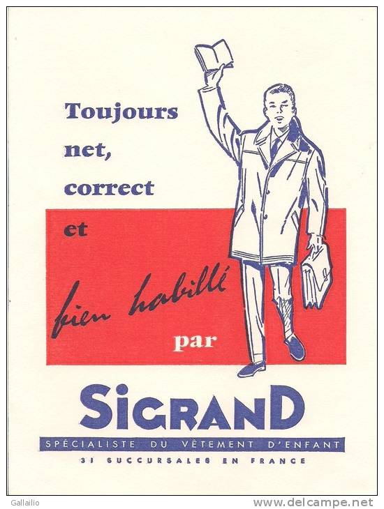 BUVARD  SIGRAND SPECIALISTE DU VETEMENT D'ENFANT - Kleidung & Textil