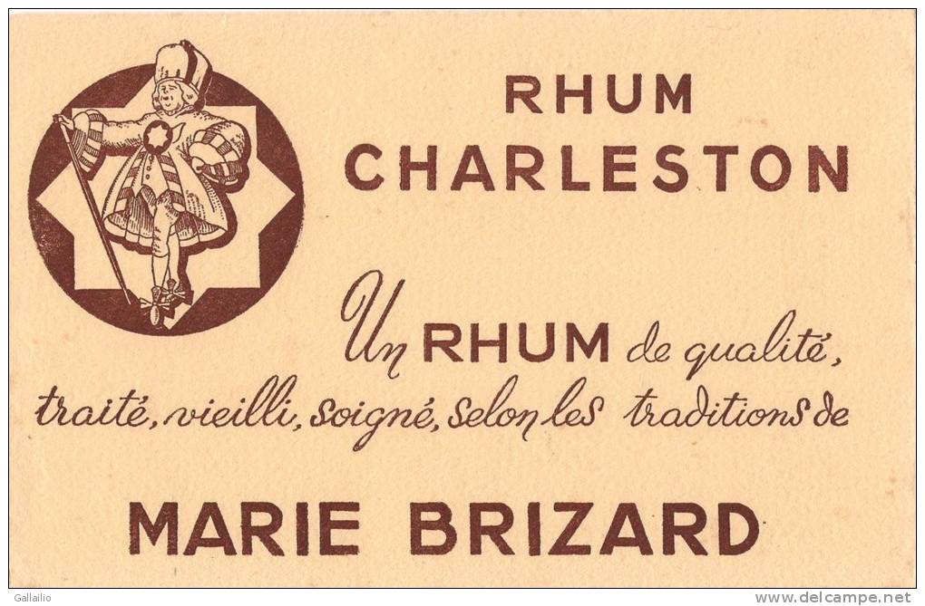 BUVARD RHUM CHARLESTON  MARIE BRIZARD - Drank & Bier