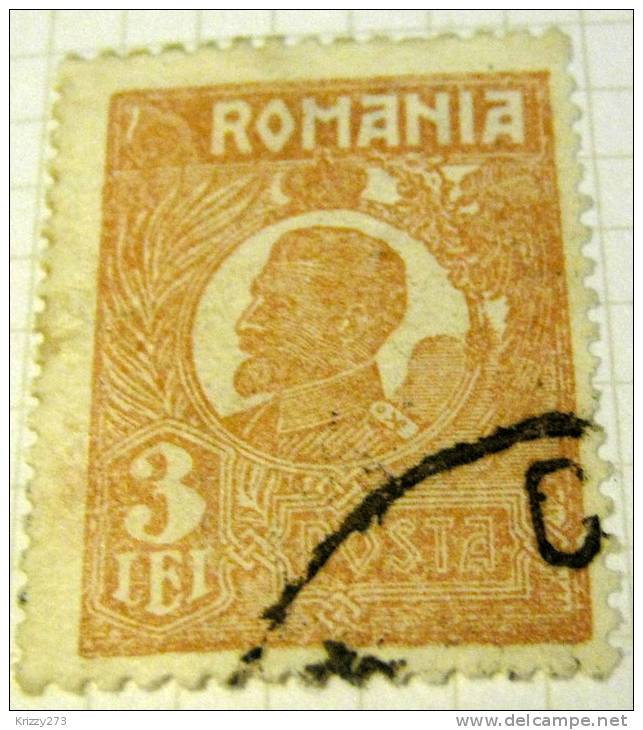 Romania 1922 King Ferdinand 3L - Used - Usado