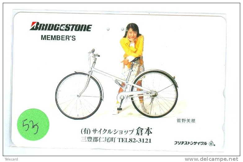 Télécarte JAPON * Cyclisme (53) FIETS * RADFAHREN * VELO FAHRRAD  * FIETSEN * Cycling * Phonecard Japan * BRIDGESTONE - Sport