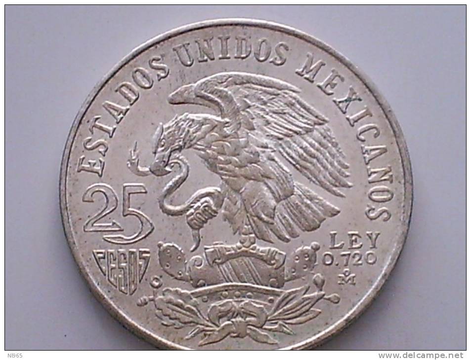 MESSICO - MEXICO  ANNO 1968 - 25 PESOS  OLIMPIADI  ARGENTO SILVER - Messico