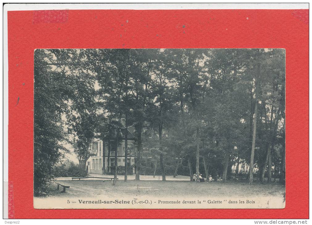 78 VERNEUIL Sur SEINE Petite Animation Promenade Devant La Galette Dans Les Bois       5 - Verneuil Sur Seine