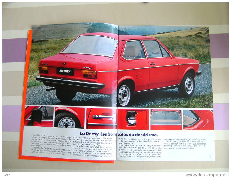 Pub Voiture Oldtimer Volkswagen Derby 24 Pages Avec Données Techniques - Très Beau Document Commercial - Autres & Non Classés