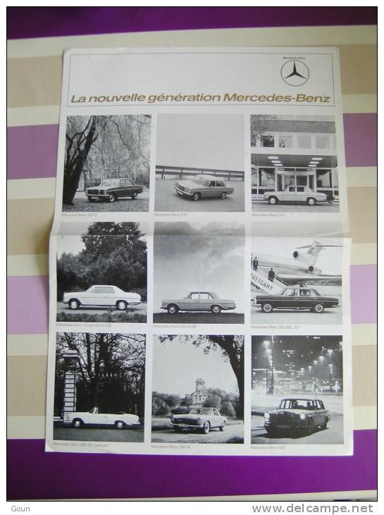 Publicité Voiture Oldtimer Mercedes-Benz 4 Pages A3 - Très Beau Document Commercial - Autres & Non Classés