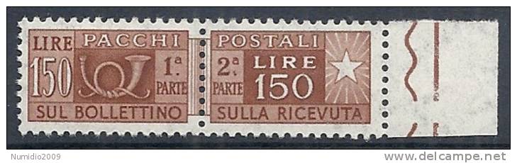 1955-79 ITALIA PACCHI POSTALI 150 LIRE MNH ** - RR10420 - Postpaketten