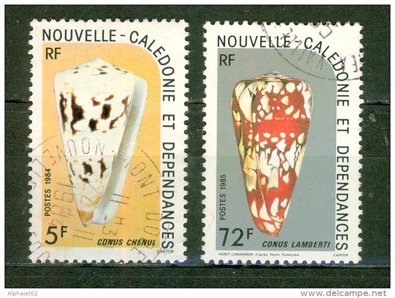 Coquillage - NOUVELLE CALEDONIE - Conus Chenui, Conus Lamberti - Faune Marine - N° 481-499 - 1984-1985 - Used Stamps