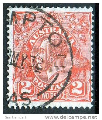 Australia 1931-1936 King George V C Of A Wmk 2d Red Used - LEMPTON Tasmania - Oblitérés