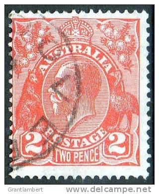 Australia 1931-1936 King George V C Of A Wmk 2d Red Used - DOVER Tasmania - Usati