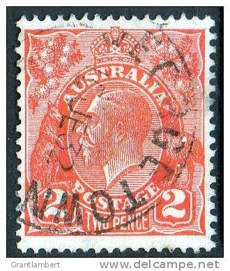 Australia 1931-1936 King George V C Of A Wmk 2d Red Used - GEORGE TOWN Tasmania - Used Stamps