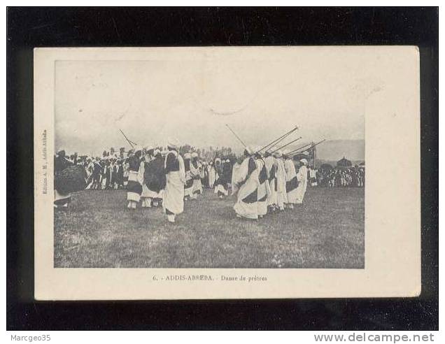 Ethiopie Addis-abbeba Danse De Prêtres édit. A.M. Animée - Etiopia