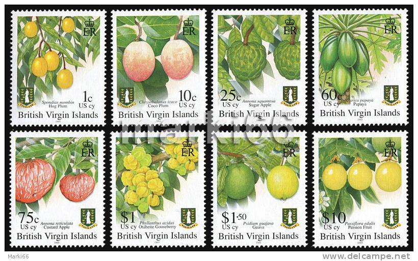 BVI - 2005 - Definitive - Fruits - Mint Definitive Stamp Set - Britse Maagdeneilanden