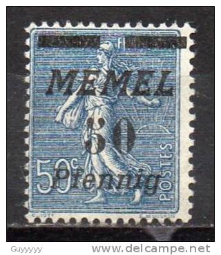 Memel - Memelgebiet - 1922 - Yvert N° 54 * - Ungebraucht
