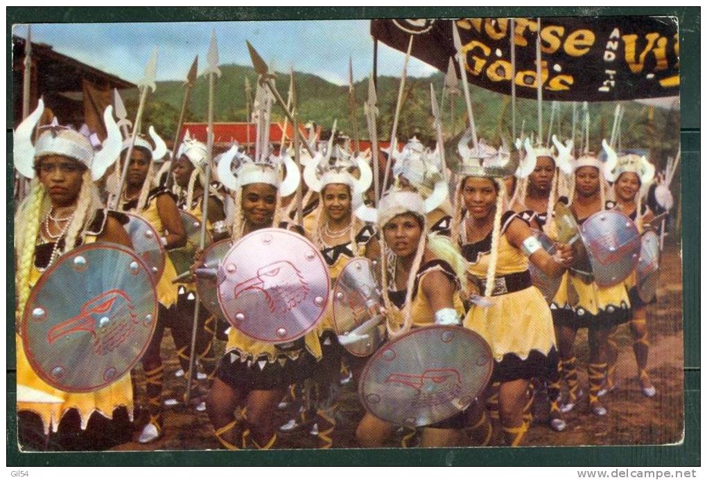 Timbre " El Oso Palmero " Au Dos D'une Carte Postale " Carnaval Group " Posté De Caracas En 1965 - Pb5103 - Venezuela