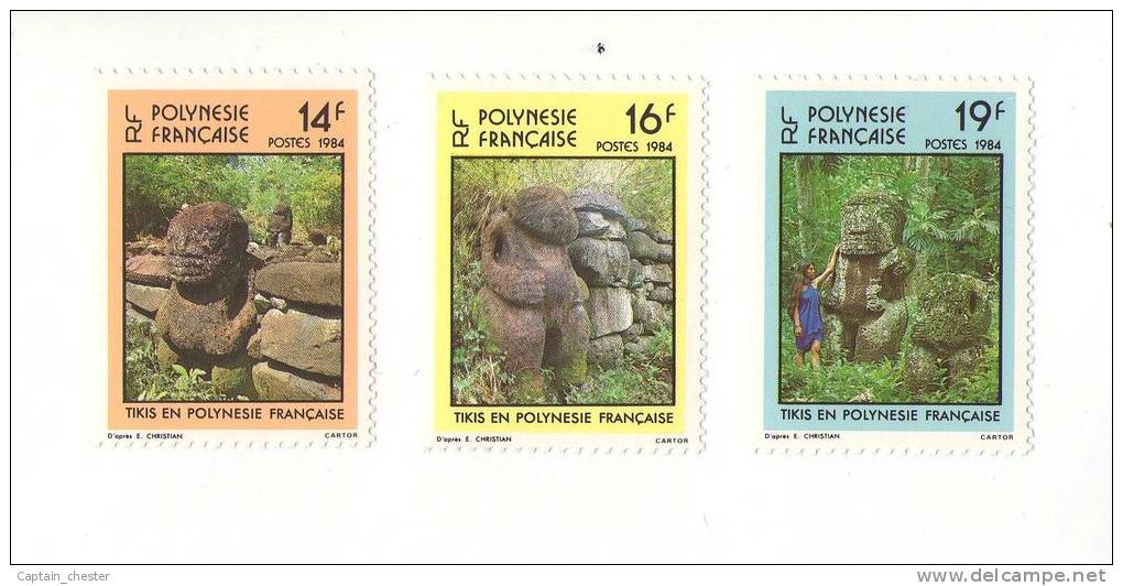 POLYNESIE - Poste N° 209 à 211 - Tikis En Polynésie Neufs** 1984 - Unused Stamps