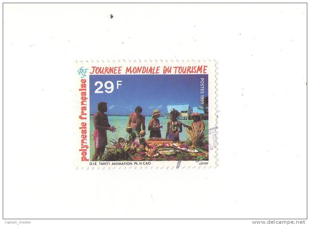 POLYNESIE - Poste N° 442 - Journée Mondiale Du Tourisme Oblitéré 1993 ) - Gebraucht