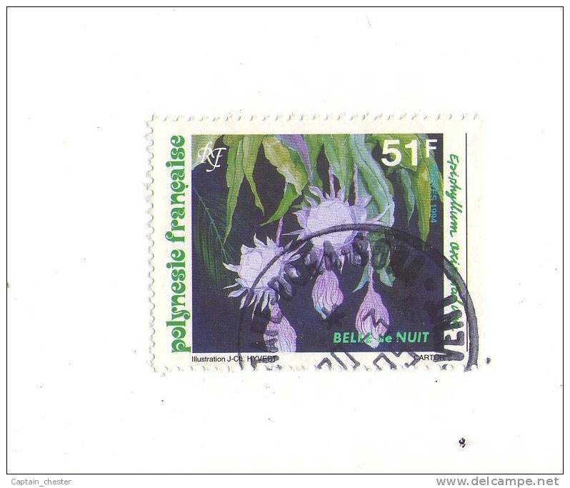 POLYNESIE - Poste N° 462 - Flore La Belle De Nuit Oblitéré 1994 ) - Used Stamps